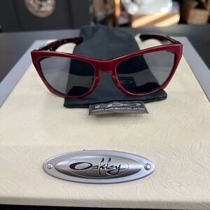 Oakley Jupiter Red and Black with Black lenses